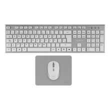 TECLADO RATON Y ALFOMBRILLA INALAMBRICO TACENS ZENITH LOW PROFILE TECLA COPILOT 3200DPI BLANCO