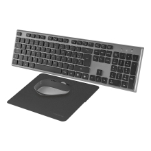 TECLADO RATON Y ALFOMBRILLA INALAMBRICO TACENS ZENITH LOW PROFILE TECLA COPILOT 3200DPI NEGRO