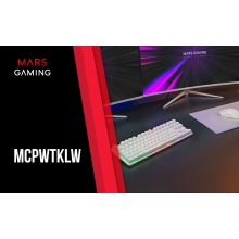 TECLADO MOUSE Y ALFOMBRILLA MARS GAMING MCPWTKLES BLANCO FRGB RAINBOW 3200DPI