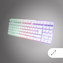 TECLADO MOUSE Y ALFOMBRILLA MARS GAMING MCPWTKLES BLANCO FRGB RAINBOW 3200DPI