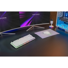TECLADO MOUSE Y ALFOMBRILLA MARS GAMING MCPWTKLES BLANCO FRGB RAINBOW 3200DPI
