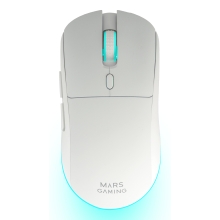 TECLADO MOUSE Y ALFOMBRILLA MARS GAMING MCPWTKLES BLANCO FRGB RAINBOW 3200DPI