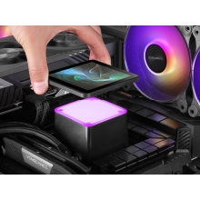 SISTEMA DE REFRIGERACION LIQUIDA MARS GAMING MLVISIONPRO240 NEGRO 2x120mm ARGB TPD 500W LCD