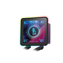 SISTEMA DE REFRIGERACION LIQUIDA MARS GAMING MLVISIONPRO240 NEGRO 2x120mm ARGB TPD 500W LCD