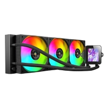 SISTEMA DE REFRIGERACION LIQUIDA MARS GAMING MLVISION360 NEGRO 3x120mm ARGB TPD 500W PANTALLA LCD