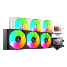 SISTEMA DE REFRIGERACION LIQUIDA MARS GAMING MLVISION360 NEGRO 3x120mm ARGB TPD 500W PANTALLA LCD