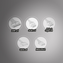 FUENTE DE ALIMENTACIÃN MODULAR TACENS RADIX VII AG 800W CERTIFICADO 80 PLUS SILVER, PFC ACTIVO