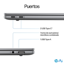 Portatil hp omnibook x 14 - fe0008ns x1e - 78 - 100 -  16gb -  ssd 1tb -  14 pulgadas tactil - w11h