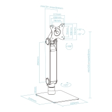 TooQ Soporte de mesa para pantallas 17-32, Negro