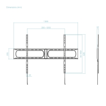 TooQ Soporte Fijo de Pared para Pantallas 37-140, Negro