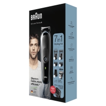 CORTAPELO BRAUN MGK5345 4 CABEZALES REGULABLE RECARGABLE PARA CABELLO Y BARBA + GILLETTE