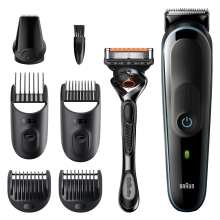 CORTAPELO BRAUN MGK5345 4 CABEZALES REGULABLE RECARGABLE PARA CABELLO Y BARBA + GILLETTE