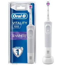 CEPILLO DENTAL ELECTRICO ORAL-B VITALITY 100 3D WHITE CABEZAL BLANQUEADOR Y TEMPORIZADOR