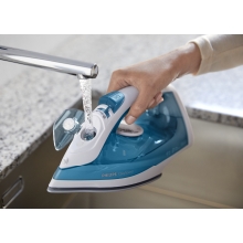 PLANCHA DE VAPOR PHILIPS GC1744/20 SUELA ANTIADHERENTE  2000W 220ml COLOR AZUL