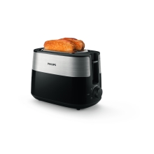 TOSTADORA PHILIPS HD2516/90 830W 2 RANURAS 8 AJUSTES REJILLA DESCONGELACION NEGRO PLATA