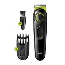 RECORTADORA DE BARBA BRAUN BT3221/EU 20 AJUSTES CORTE 0,5 - 10mm RECARGABLE NEGRO