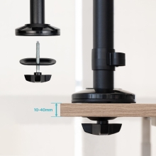 TooQ Soporte de Mesa para TPV/Impresora/Pantallas 17-32/Terminal/Lector/Teclado