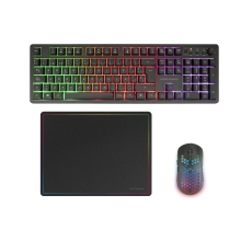 TECLADO MOUSE Y ALFOMBRILLA MARS GAMING MCPWXES NEGRO H-MECH FRGB 3200DPI