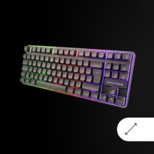 TECLADO MOUSE Y ALFOMBRILLA MARS GAMING MCPWTKLES NEGRO FRGB RAINBOW 3200DPI