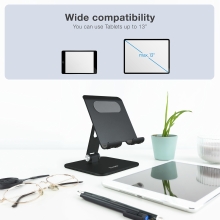 SOPORTE SOBREMESA AJUSTABLE TOOQ TABLET HASTA 13" NEGRO