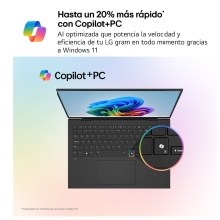 LG Gram Pro 16Z90TS-G.AU99B ordenador portatil Copilot+ PC Intel Core Ultra 9 288V Portátil 40,6 cm (16") 2.5K 32 GB LPDDR5x-SDRAM 1 TB SSD Wi-Fi 7 (802.11be) Windows 11 Home Gris