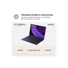 LG Gram Pro 16Z90TS-G.AU99B ordenador portatil Copilot+ PC Intel Core Ultra 9 288V Portátil 40,6 cm (16") 2.5K 32 GB LPDDR5x-SDRAM 1 TB SSD Wi-Fi 7 (802.11be) Windows 11 Home Gris