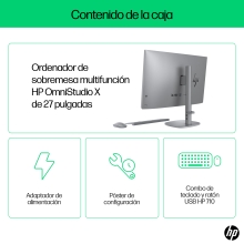 HP OmniStudio X 27-cs0015ns PC Intel Core Ultra 5 125H 68,6 cm (27") 1920 x 1080 Pixeles PC todo en uno 16 GB DDR5-SDRAM 512 GB SSD Windows 11 Home Wi-Fi 7 (802.11be) Plata