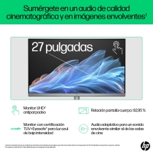 HP OmniStudio X 27-cs0015ns PC Intel Core Ultra 5 125H 68,6 cm (27") 1920 x 1080 Pixeles PC todo en uno 16 GB DDR5-SDRAM 512 GB SSD Windows 11 Home Wi-Fi 7 (802.11be) Plata