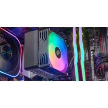 VENTILADOR CON DISIPADOR DE CPU MARS GAMING MCPUX3 TDP 190W PWM LOW PROFILE FRGB NEGRO