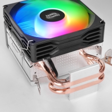 VENTILADOR CON DISIPADOR DE CPU MARS GAMING MCPUX2 TDP 150W PWM LOW PROFILE FRGB NEGRO