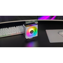 VENTILADOR CON DISIPADOR DE CPU MARS GAMING MCPULCD TDP 300W 120mm PANTALLA LCD ARGB BLANCO