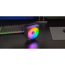 VENTILADOR CON DISIPADOR DE CPU MARS GAMING MCPULCD TDP 300W 120mm PANTALLA LCD ARGB NEGRO