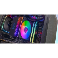 VENTILADOR CON DISIPADOR DE CPU MARS GAMING MCPULCD TDP 300W 120mm PANTALLA LCD ARGB NEGRO