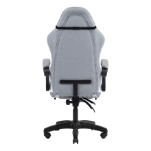 SILLA GAMER MARS GAMING MGCXFSW FABRIC RECLINABLE REPOSAPIES EXTENSIBLE DISEÃO TEXTIL BLANCO PLATA
