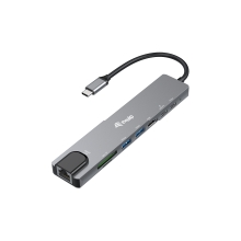 DOCKING USB-C EQUIP 133497 A 1xHDMI 4K 2xUSB-A 3.2 5Gbps 1xTF 1xMicroSD 1xUSB-C PD 100W 1xRJ45