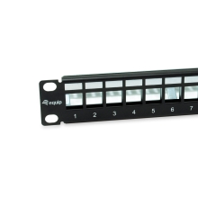 PATCH PANEL VACIO CAT.6 APANTALLADO 10" 12 PUERTOS KEYSTONE 1U RAL9005