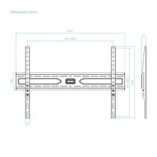 TooQ Soporte Fijo de pared para pantallas 37"- 86", Negro