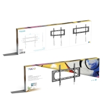TooQ Soporte Fijo de pared para pantallas 37"- 80", Negro