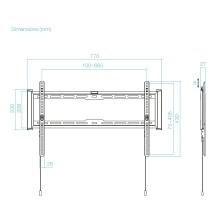 TooQ Soporte Fijo de pared para pantallas 37"- 80", Negro