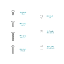 TooQ Soporte Fijo de pared para pantallas 37"- 80", Negro