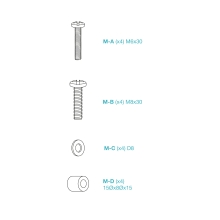 TooQ Soporte Fijo de pared para pantallas 37"- 80", Negro