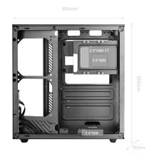 CAJA ATX CUBE MARS GAMING MCINFINIOLITE NEGRA CRISTAL TEMPLADO CURVO GPU 325mm