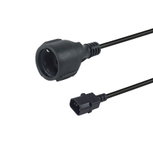 CABLE ALIMENTACION SHUKO HEMBRA A  IEC MACHO C14 0.25M 112106