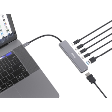 DOCKING USB-C 6-EN-1 EQUIP 133500 A 1xHDMI 4K 4xUSB-C 1xUSB-A 1xUSB-C PD 100W