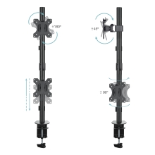 Soporte de mesa Tooq 2x pantallas 17" a 32" db1233tnv-b negro