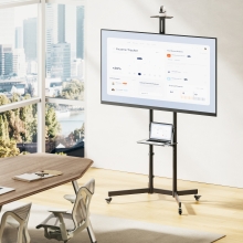 SOPORTE DE SUELO CON RUEDAS EQUIP 650636 PARA PANTALLA DE 37" - 70" MAX VESA 600x400 70KG ESTANTE