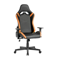 SILLA GAMER MARS GAMING MGCPROBO NEGRA CON DETALLE NARANJAS BRAZOS REGULABLES EN ALTURA RECLINABLE 1