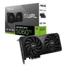 Tarjeta gráfica ASUS DUAL RTX 5060TI EVO OC 16GB GDDR7 3xDP 1xHDMI CUDA 4608 128BIT DUAL FAN
