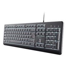 TECLADO TRUST PRIMO CON ILUMINACION USB 2.0 COLOR NEGRO
