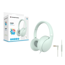 AURICULARES INFANTIL CONCEPTRONIC PARRIS04GT ENTRADA 1xJACK 3.5 PLEGABLE VERDE CLARO